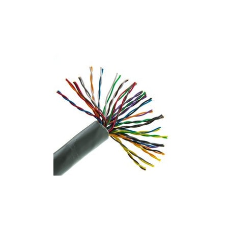 Cable Wholesale Bulk Cat5e Telco Trunk Cable, Gray, 24 AWG, 25 Twisted Pairs, CMR, Wooden Spool, 1000 foot 10X6-2521TH